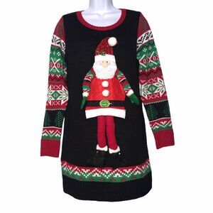 United States Sweaters Sweater Tunic Womens M Nordic Santa Claus Ugly Christmas